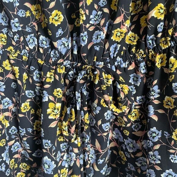 Andree Blue Floral Of The Shoulder Blouse L - Picture 5 of 10